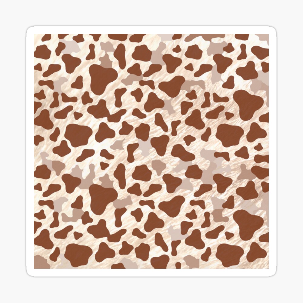 Brown cow spots animal print vinyl rug