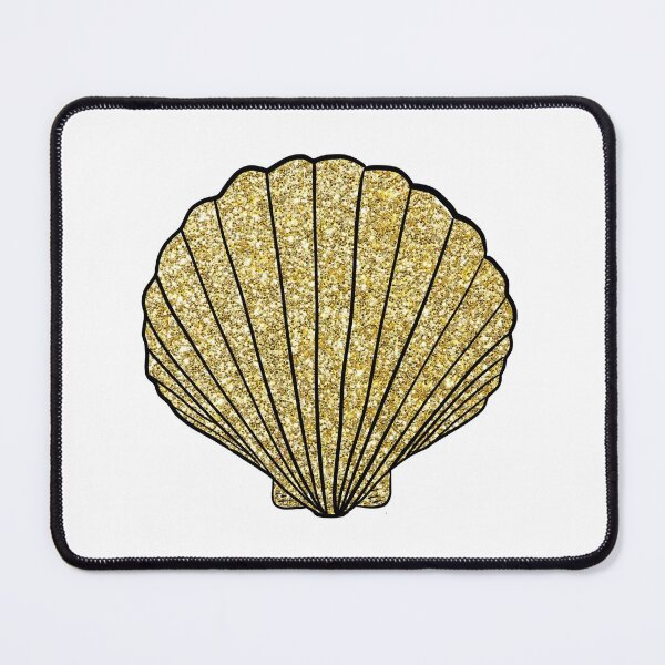 Item preview, Gold glitter seashells pattern | Seashells | Shell lover | Gifts for her designed and sold by Lindsay Marie Patterns.