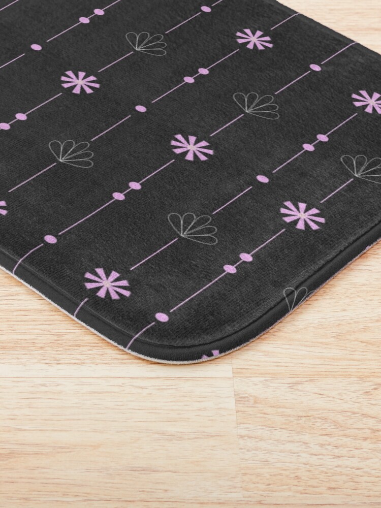Thumbnail 3 of 6, Bath Mat, Minimalistic Floral Pattern MCM designed and sold by CarlaBaremb.