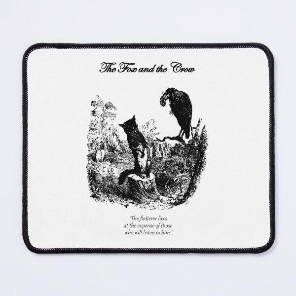 Item preview, The Fox and the Crow - The flatterer lives at the expense of those who will listen to him - Aesop's Fable -  designed and sold by Vintage-TM.