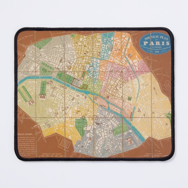 Item preview, Antique Old Paris Map (1840) - Ancienne Carte de Paris (1840) - by Bauerkeller designed and sold by Vintage-TM.