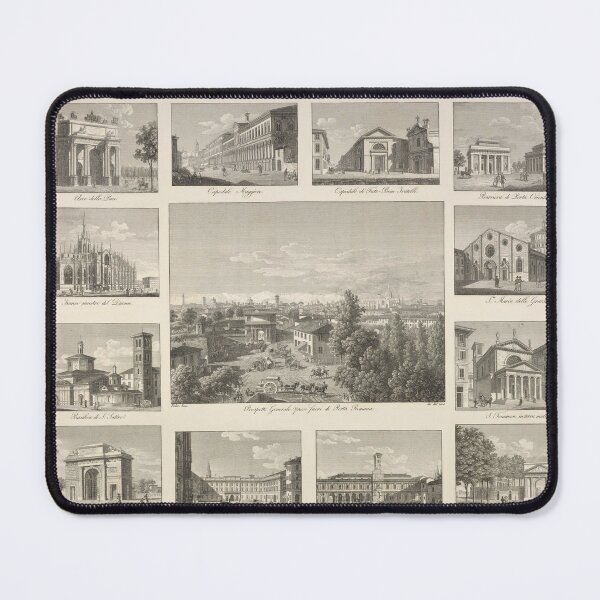 Item preview, Vedute di Milano - Views of Milan by Carolina Lose - 19th century Italien steel engraving designed and sold by Vintage-TM.