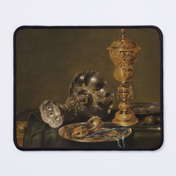 Item preview, Still life with a clock - Baroque oil painting by Willem Claesz Heda designed and sold by Vintage-TM.