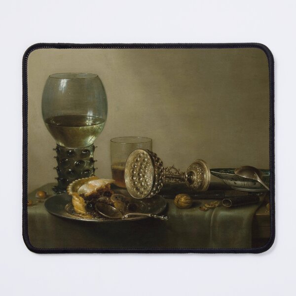 Item preview, Dessert: still life with cake, wine, beer and nuts - 17th century oil painting by Willem Claesz Heda designed and sold by Vintage-TM.