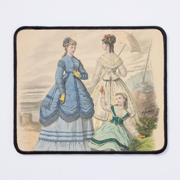 Item preview, Victorian Ladies at the Sea from a 1868 Vintage Fashion Magazine designed and sold by Vintage-TM.