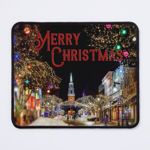 Item preview, Christmas Card Colorful Church and Town designed and sold by artBeatandSoul.
