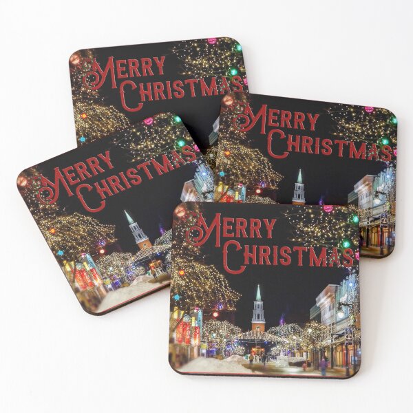 Item preview, Christmas Card Colorful Church and Town designed and sold by artBeatandSoul.