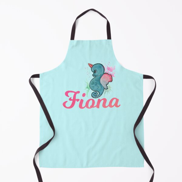 Item preview, Fiona girls name with vintage seahorse designed and sold by ComicKitsch.