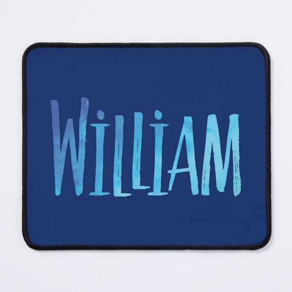 Item preview, William blue watercolor boy's name designed and sold by ComicKitsch.