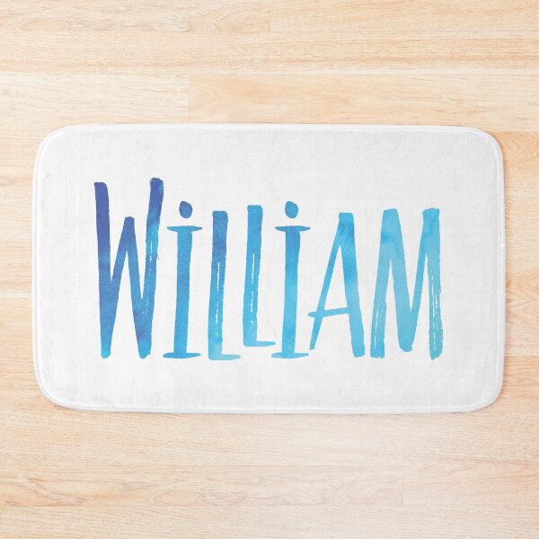 Item preview, William blue watercolor boy's name designed and sold by ComicKitsch.