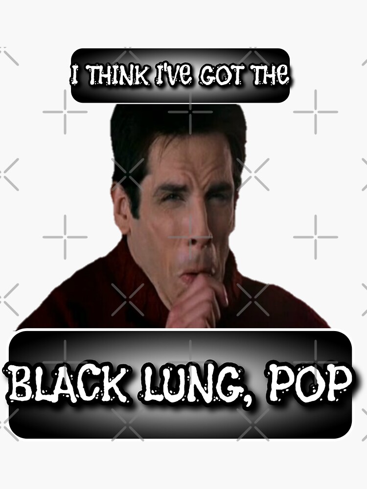 I Got The Black Lung Pop Gif "TV Design - I Think I've Got The Black Lung, Pop" Sticker for Sale by