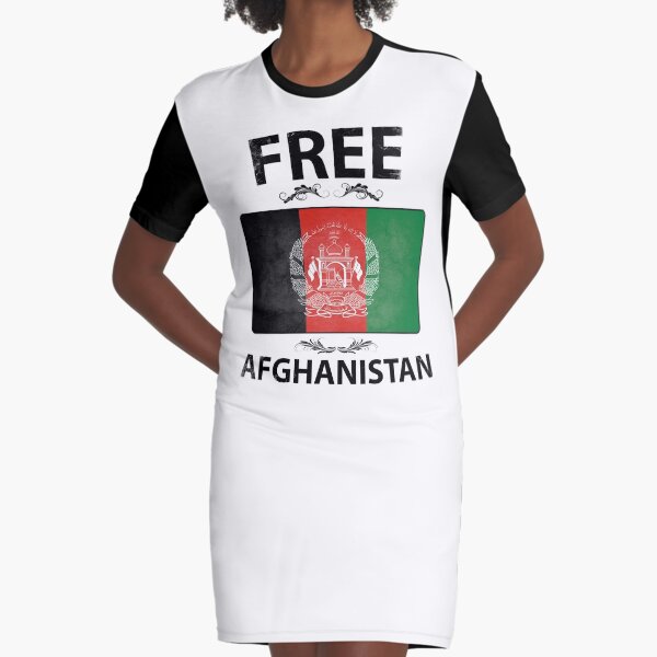 Free Afghanistan Graphic T-Shirt Dress