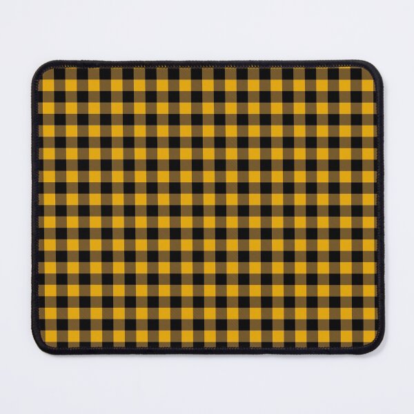 Item preview, Golden Yellow and Black Buffalo Plaid Pattern 2022 Trending Color - Colour - Hue - Shade Pantone Daylily 15-0956 designed and sold by ColorOfTheYears.