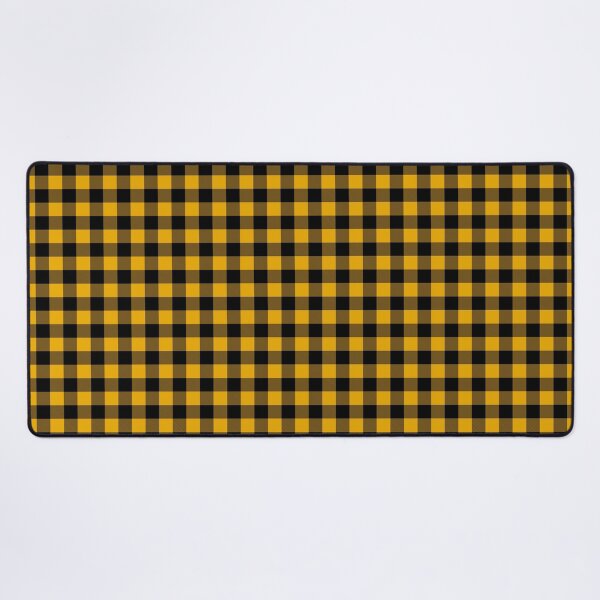 Item preview, Golden Yellow and Black Buffalo Plaid Pattern 2022 Trending Color - Colour - Hue - Shade Pantone Daylily 15-0956 designed and sold by ColorOfTheYears.