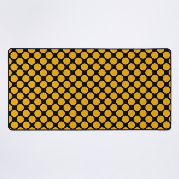 Item preview, Golden Yellow and Black Large Polka Dot Pattern 2022 Trending Color - Colour - Hue - Shade Pantone Daylily 15-0956 designed and sold by ColorOfTheYears.