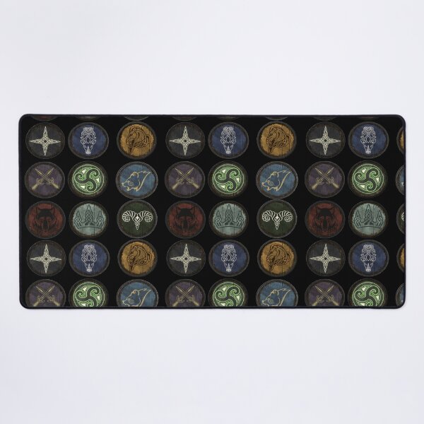 Multiple hold shields Desk Mat