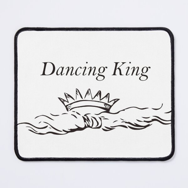 Item preview, Dancing King Design with an Antique Black and White Crown Image designed and sold by Vintage-TM.
