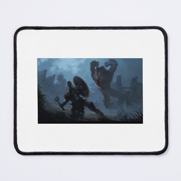 Item preview, Warrior fighting a mutant gorilla designed and sold by NiceArtsPlace.