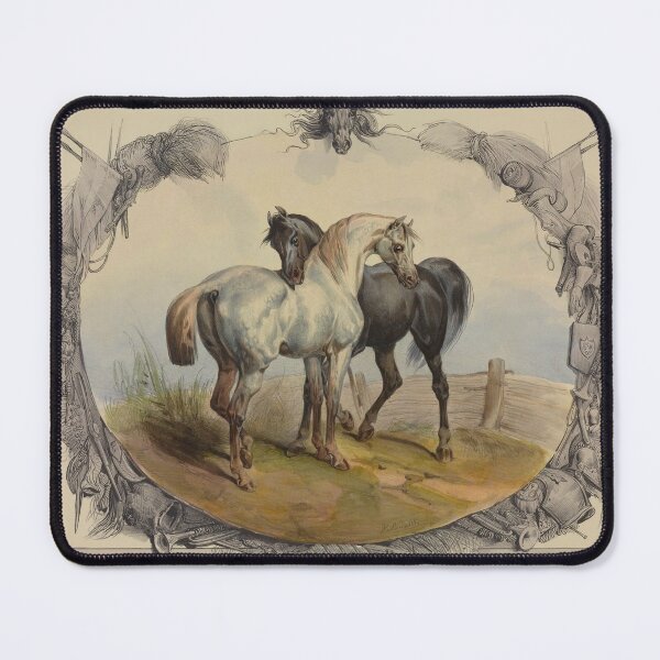 Item preview, Beautiful Horses Lithography (1838) designed and sold by Vintage-TM.