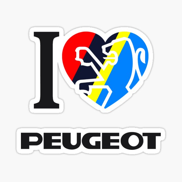 I love Peugeot (Peugeot Sport) Pegatina