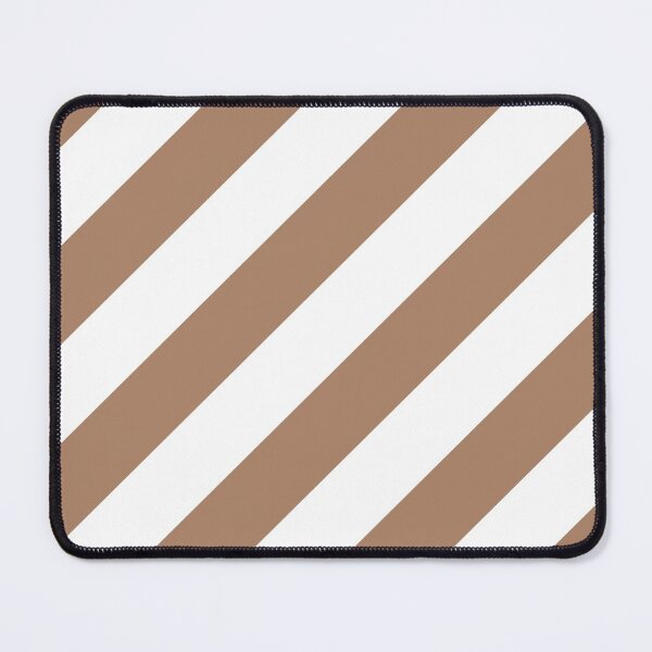 Item preview, Brown and White Angled Stripe Pattern 2022 Trending Color - Colour - Hue - Shade Pantone Macchiato Brown 17-1221 designed and sold by ColorOfTheYears.