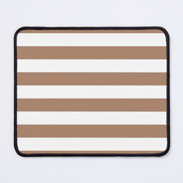 Item preview, Brown and White Horizontal Stripe Pattern 2022 Trending Color - Colour - Hue - Shade Pantone Macchiato Brown 17-1221 designed and sold by ColorOfTheYears.