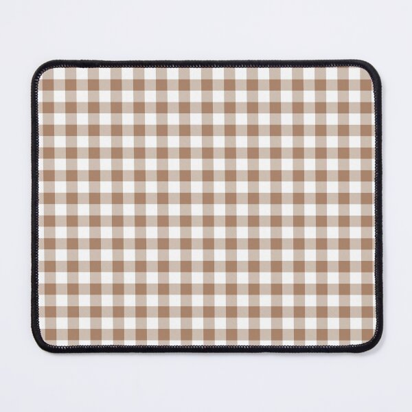 Item preview, Brown and White Buffalo Plaid Pattern 2022 Trending Color - Colour - Hue - Shade Pantone Macchiato Brown 17-1221 designed and sold by ColorOfTheYears.