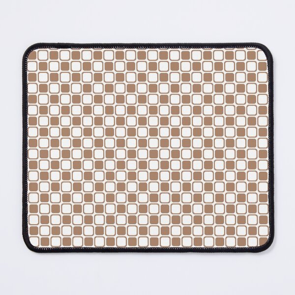 Item preview, Brown and White Square Checkerboard Pattern 2022 Trending Color - Colour - Hue - Shade Pantone Macchiato Brown 17-1221 designed and sold by ColorOfTheYears.