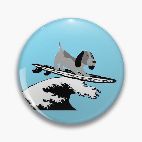 Item preview, Dog on surf board designed and sold by Hoffman-Design.