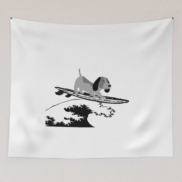 Item preview, Dog on surf board designed and sold by Hoffman-Design.