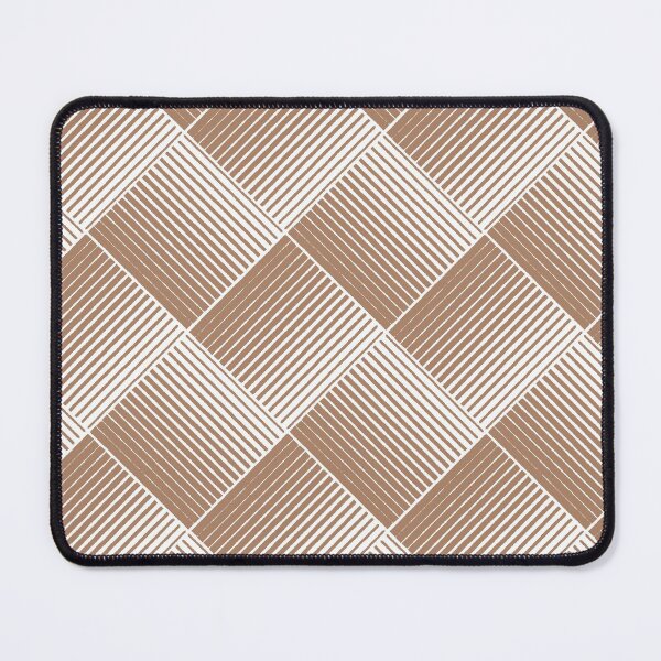 Item preview, Brown and White Square Mosaic Stripe Pattern 2022 Trending Color - Colour - Hue - Shade Pantone Macchiato Brown 17-1221 designed and sold by ColorOfTheYears.