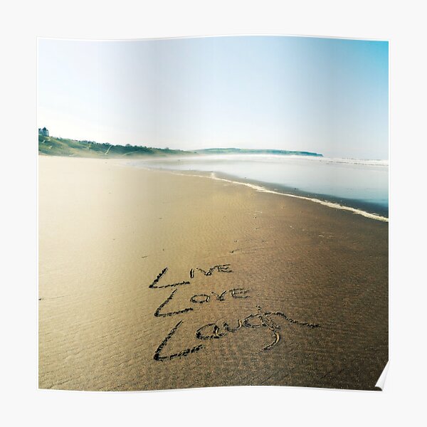 Beach Writing Live Love Laugh Poster