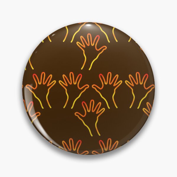 Artikelvorschau, Cave Hands Anew Yellow-Red on Dark Brown 5748 entworfen und verkauft von Art in My Loft.