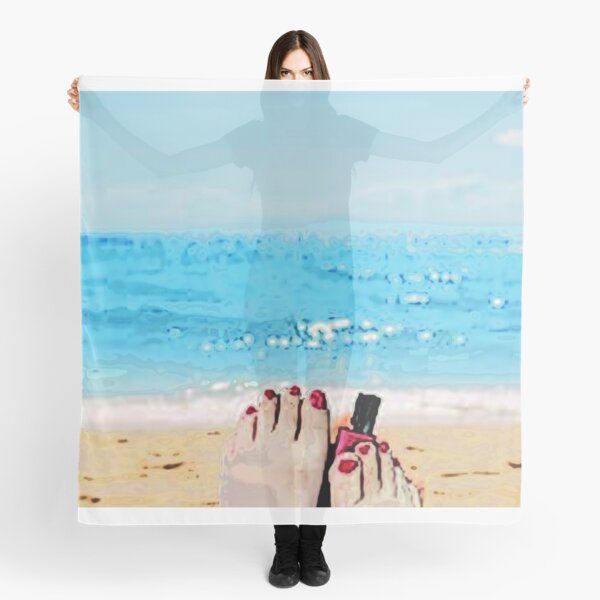 Fierce Pink on the Beach Scarf