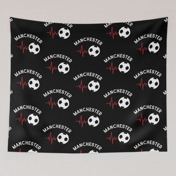 Item preview, Manchester Football Love With Heart Beat EKG designed and sold by HappyPeeps.