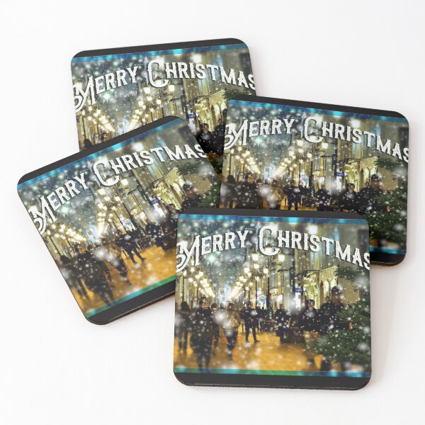 Item preview, Christmas Card Snowy Holiday Shoppers designed and sold by artBeatandSoul.