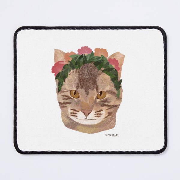 Item preview, Flower Crown Cat designed and sold by buzzcutart.