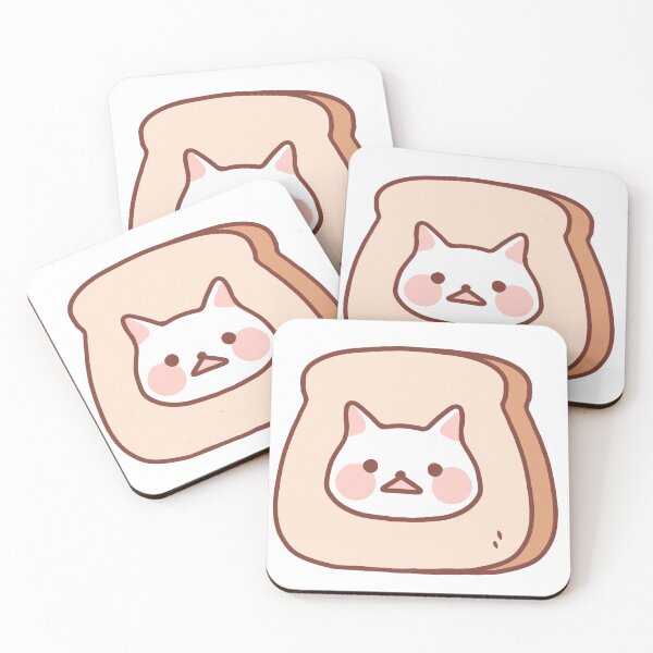Item preview, cute cat toast design designed and sold by moonbean-art.