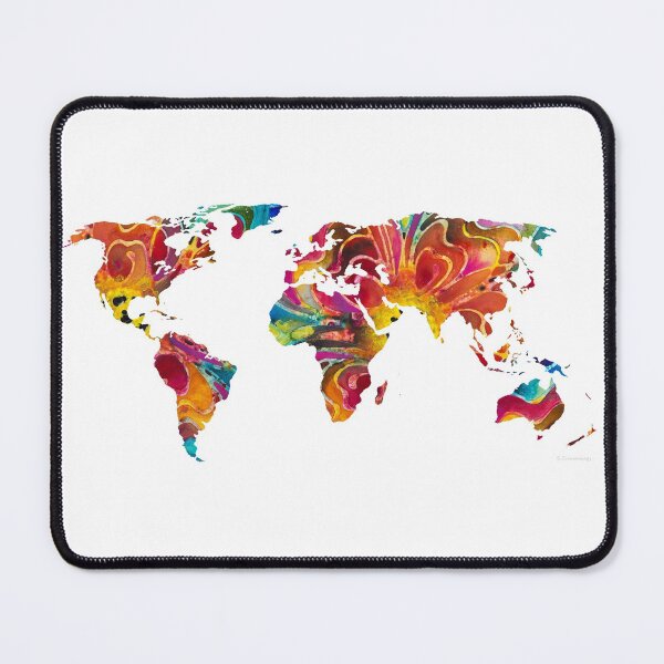 Item preview, Map of The World 2 -Colorful Abstract Art designed and sold by Sharon Cummings Art.