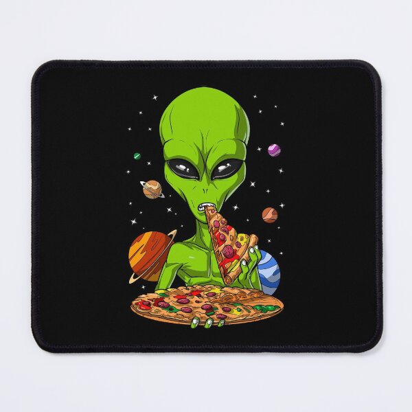 Item preview, Space Alien Eating Pizza designed and sold by underheaven.