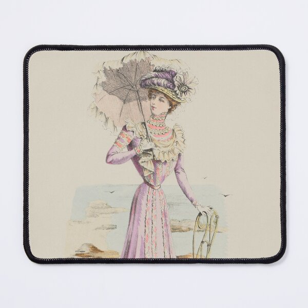 Item preview, Vintage Elegant Woman at the Beach from a 1899 Paris Fashion Magazine designed and sold by Vintage-TM.