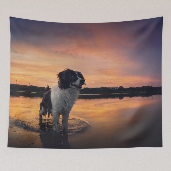 Item preview, beautiful dog at sunset designed and sold by psychoshadow.