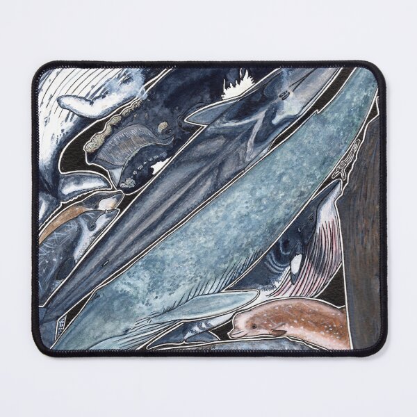 Item preview, Sperm whale, grey, blue, fin, minke and right whales designed and sold by chloeyzoard.