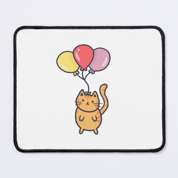 Item preview, cute flying balloon cat designed and sold by moonbean-art.