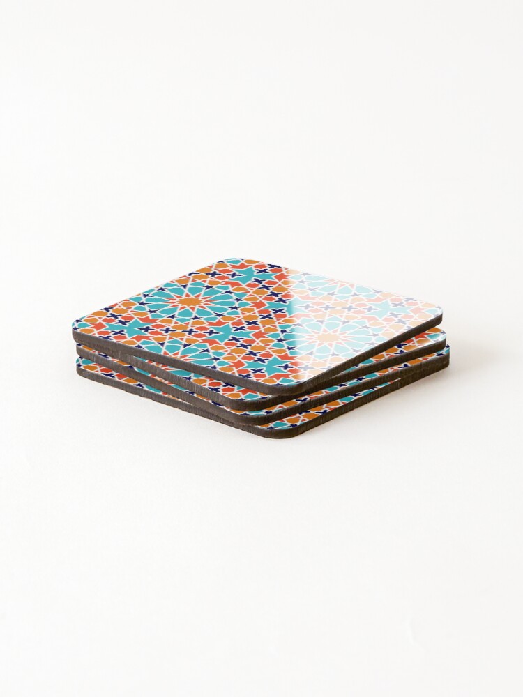 Thumbnail 4 of 5, Coasters (Set of 4), moroccan pattern designed and sold by Rozgani.