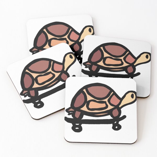 Artikelvorschau, Bunte Schildkröte auf einem Skateboard entworfen und verkauft von Loulig.