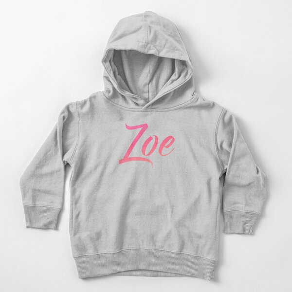 Item preview, Zoe girls name pink watercolor type design designed and sold by ComicKitsch.