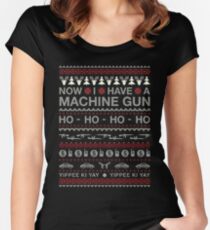 Christmas - Now I Have A Machine Gun Ho Ho Ho Women's Fitted Scoop T-Shirt