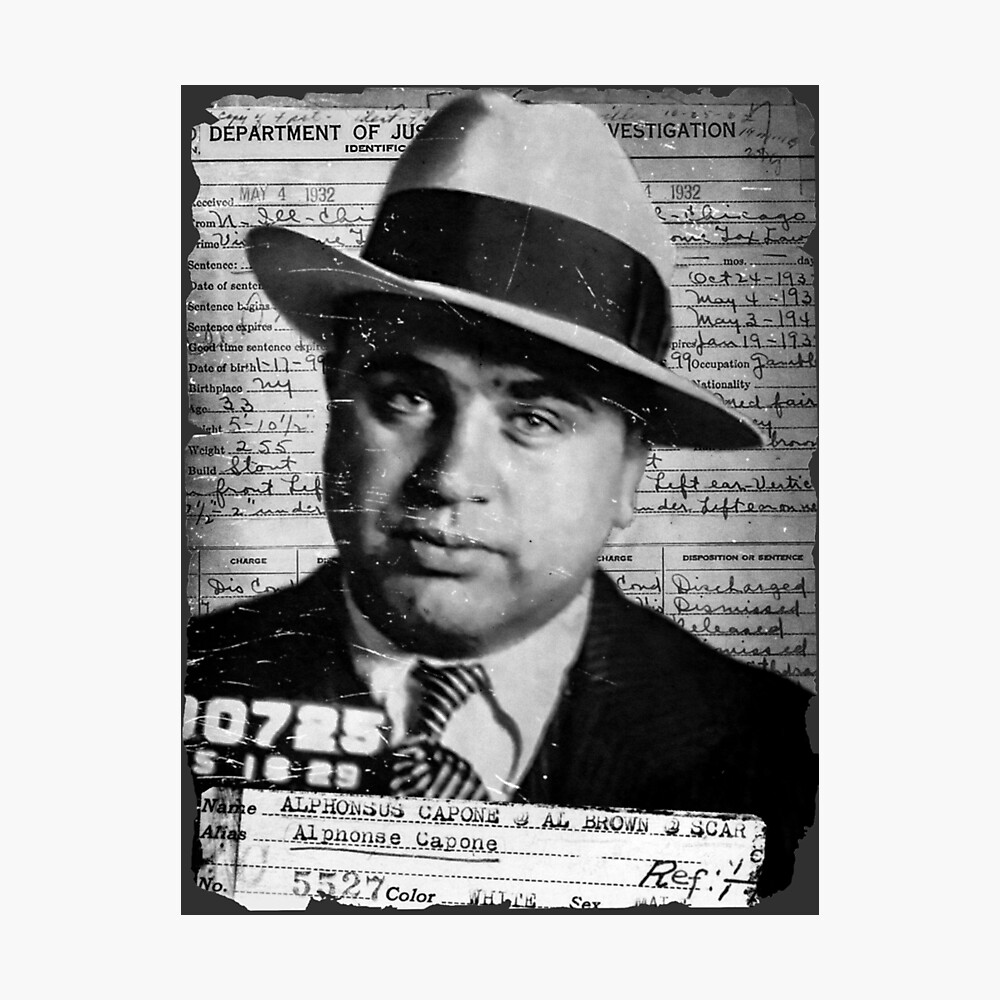 Al Capone Arrest Record Mugshot Poster