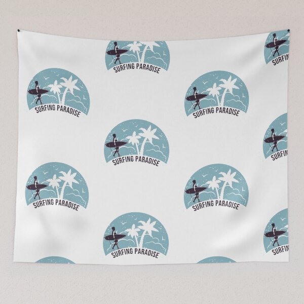 Item preview, Surfing paradise evolution in Ocean blue shore waves designed and sold by felric.